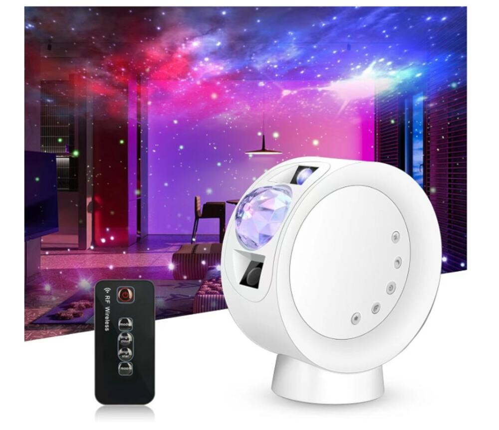 LED Star Projector Light, Galaxy Moon Nebula Night Lamp w/ Base, Remote Control